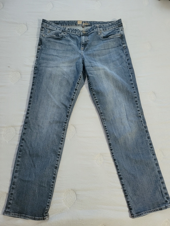 Kut from the Kloth Denim - Kut From The Kloth Distressed Straight Leg Boyfriend Jeans, Size 16, Inseam 32"